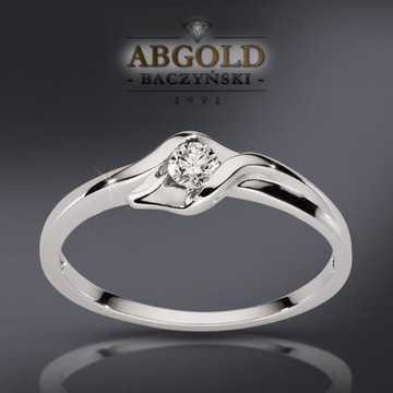 ABgold pierścionek zaręczynowy z bryl 0,10ct w.24h