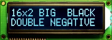 ART BIG! LCD 2x16 W/KK WHITE NEGATIVE Blackline!