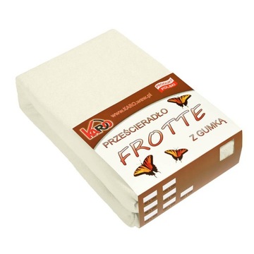 Prześcieradło frotte z gumką 140x200 ekri KARO