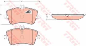 TRW БЛОКИ ПЕРЕДНИЕ MERCEDES W203 S203 C209 R171