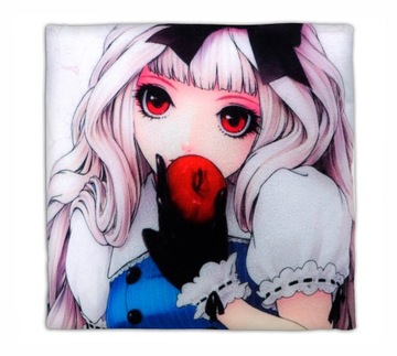 PODUSZKA ANIME 05 B&W BLUE EYES LADY ORANGE