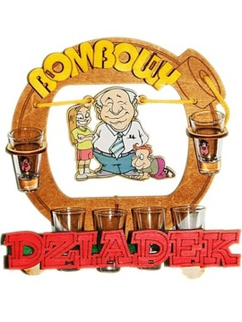BOMBOWY DZIADEK Z KIELISZKAMI prezent DZIADKA