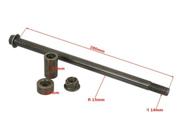 Ось заднего колеса M14x280 Junak 901 Sport