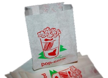 Torebki papierowe gastronomiczne Popcorn 200 szt.