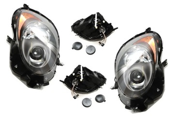 Alfa Romeo Mito 08-, Reflektor lampa CZARNA L+P