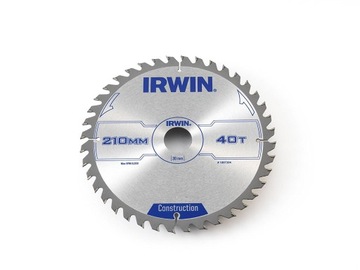 ЦИРКУЛЯРНАЯ ПИЛА IRWIN ПОЛОТНО ДЛЯ ДЕРЕВЯННОЙ ПИЛЫ 210 x 30 40Z