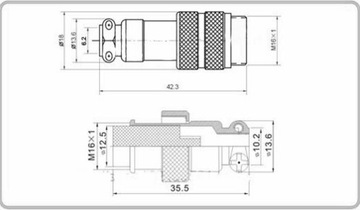 Разъем микрофона для кабеля NC/CB, набор 3-контактный