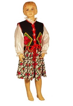 Народный костюм ГУРАЛКА, юбка Гадзина, размер 104, жилет, шарф.