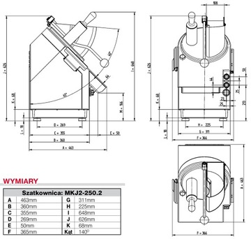 Слайсер 230В 1ф MKJ2-250.2 Ma-Ga