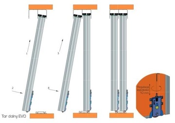 SYSTEM DRZWI PRZESUWNE GTV 2D/2,5M/ER ALU