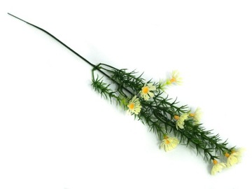 GAŁĄZKA DEKORACYJNA ZIELONA Z KWIATKAMI 34cm