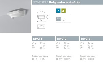 ТОСКАНСКАЯ ПОЛУГОЛОВКА DOMOSTYL DHCT2 100 x 260 мм