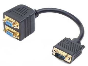 WIDEO ADAPTER PRZEJŚCIÓWKA SPLITER VGA M 2xVGA F15