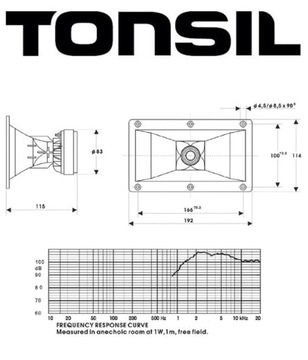 БАШНЕВЫЙ ДИНАМИК TONSIL GDWT 12-19/150 ОРИГИНАЛ