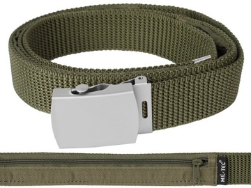 Pas Pasek ze schowkiem na pieniądze Mil-Tec Money Belt parciany olive 177cm