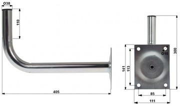 НАСТЕННЫЙ КРОНШТЕЙН UML-38L40 ABCV