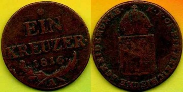 АВСТРИЯ 1 Крейцер 1816 А