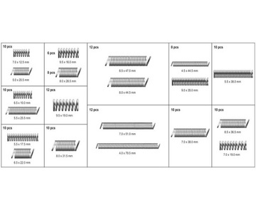 Комплект пружин YATO 200 шт.
