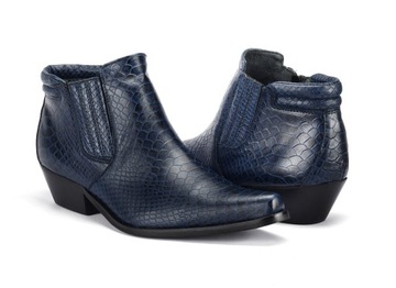 Kowbojki krokodyl model 620-zamek skóra NOWY MODEL