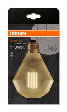 Светодиодная лампа 4.5W 40W Декоративная OSRAM Vintage Diamond