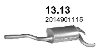 КОНЦЕВОЙ ГЛУШИТЕЛЬ MERCEDES W201 190 2.5D 1985-1993