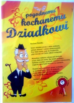 dyplom A4 Kochany Dziadek prezent na dzień dziadka
