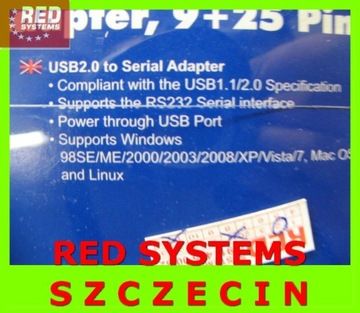 USB-адаптер RS232 COM DB9 DB25, совместимый с Win10