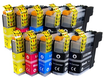 ZESTAW 10x TUSZ DO DRUKARKI BROTHER LC223 XL CHIP