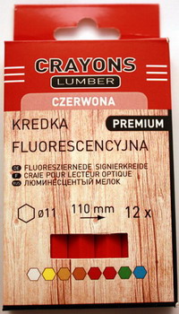 Lubryka kreda kredki fluorescencyjna PREMIUM czerwony