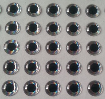 OCZY 3D 5 mm SREBRNE 10 sztuk