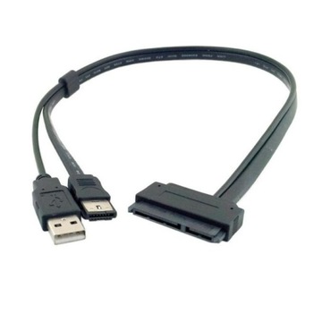 Kabel eSATA + USB do SATA 22 Pin DYSK 2,5 SSD 0,5m