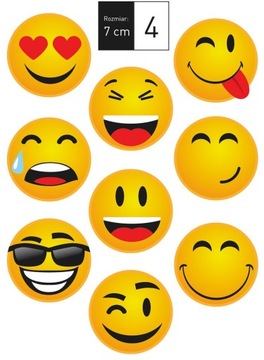 Наклейка EMOJI ЭМОТИКОНЫ! 18 мм, 7 см, 22 см!