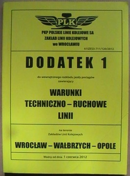 DODATEK 1 DO ROZKLADU JAZDY OD 1 CZERWCA 2012 R.