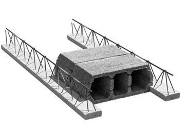 pustak stropowy TERIVA 4.0/1 żużlobetonowy - strop
