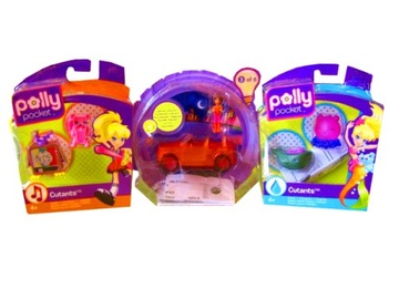 НАБОР ФИГУРОК 6шт POLLY POCKET MATTEL ФИГУРА + ИНТЕРАКТИВНАЯ АВТОМОБИЛЬ