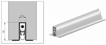 SELF-DROP SEAL «щеточный» дверной порог