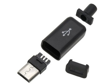 Wtyk MICRO USB typ B Mikro wt. montażowy na kabel