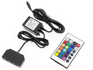 STEROWNIK RGB KONTROLER LED IR PILOT TAŚMA LAMPA