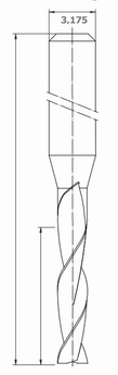 Frez Frezy dwupiórowy 1,5 mm czoło płaskie VHM CNC