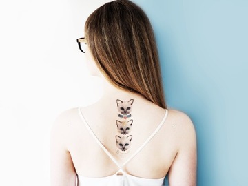 Paperself tattoo tatuaż kot wzory kolory Meow