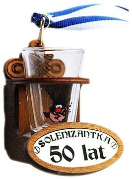 KIELISZEK SOLENIZANT 50 LATKI LAT PREZENT URODZINY