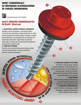 ВИНТЫ ФЕРМЕРСКИЕ ВИНТЫ 4,8x35 красный RAL 3011