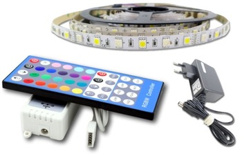 ZESTAW taśma LED 300 SMD RGBW 5050 pilot 2m