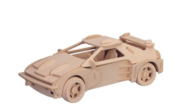 PUZZLE DREWNIANE 3D SAMOCHÓD AUTO FERRARI MAŁE