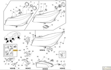 Zestaw naprawczy reflektora Opel Insignia po 2014