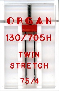 Igła podwójna półpłaska do maszyn do szycia solidna Organ do stretchu 4mm