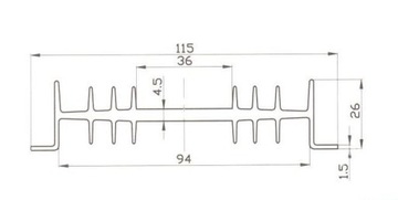 РАДИАТОР PR180/75/SE ALUTRONIC длина 75мм