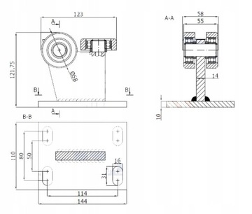 ТЕМПЕРАТУРОСТОЙКАЯ ТЕЛЕЖКА 70x70 -3MM70E