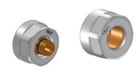 Соединитель-переходник PEX 16x3/4 медь 15 комплект ХРОМ