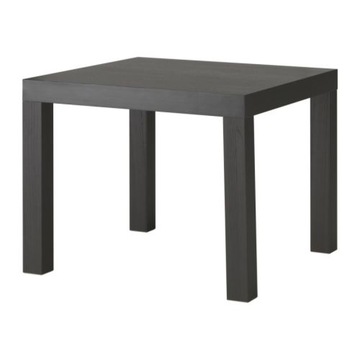 IKEA LACK STOLIK DLA DZIECKA ŁAWA CZARNYBRĄZ 55x55